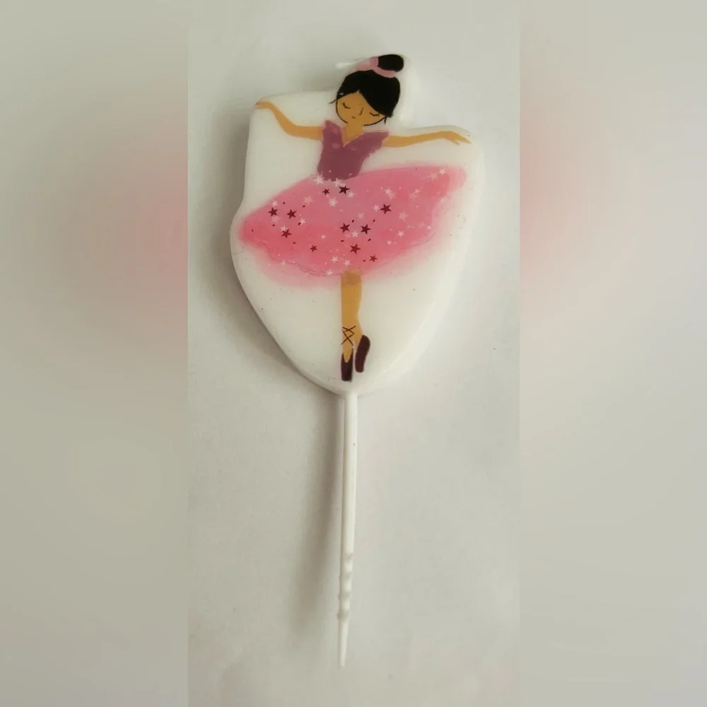 New 5 Ballerina Birthday Candles 4 7/8